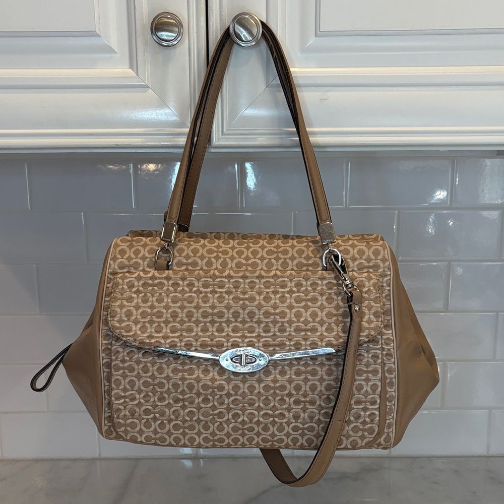 Coach Bag Purse Handbag Kimberly Needlepoint Carry All Crossbody Convert Tote